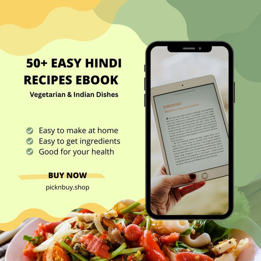 50+ Easy Hindi Recipes eBook | Vegetarian & Indian Dishes