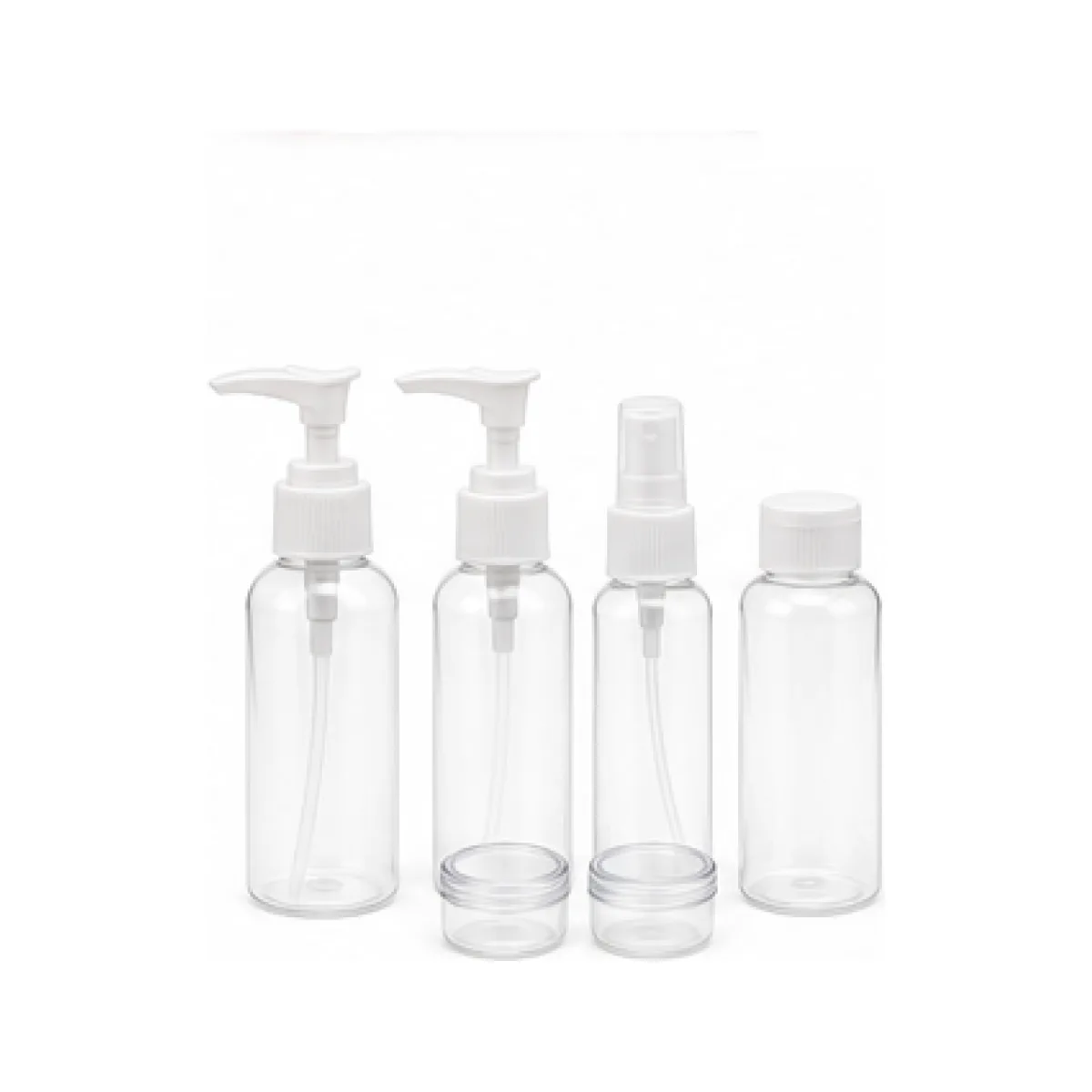 Empty Travel Bottle Set white-background product packshot