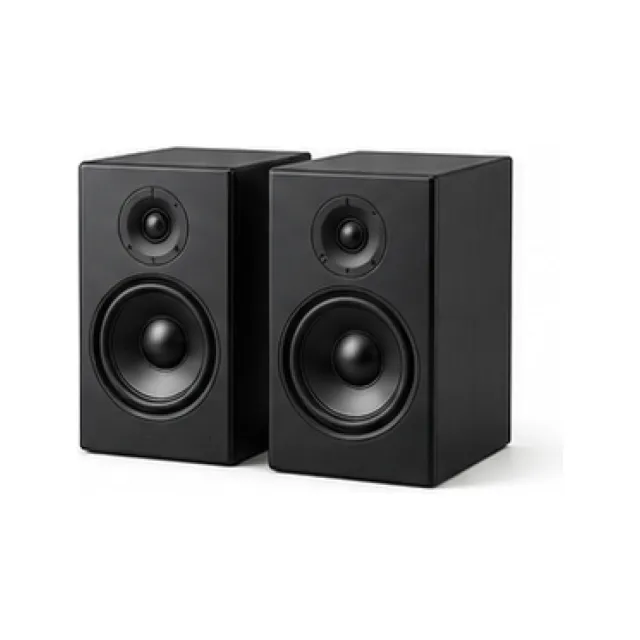 Powered Bookshelf Speaker Pair - Studio Finish white-background product packshot