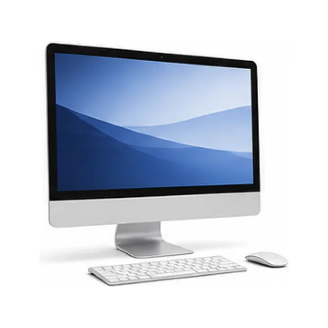 All-in-One Desktop Computer - Silver Finish white-background product packshot