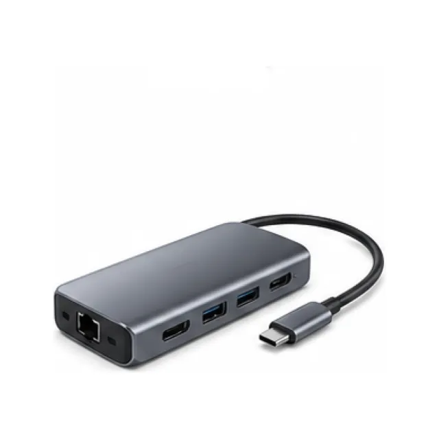 Multi-Port USB-C Dock - Silver Finish white-background product packshot