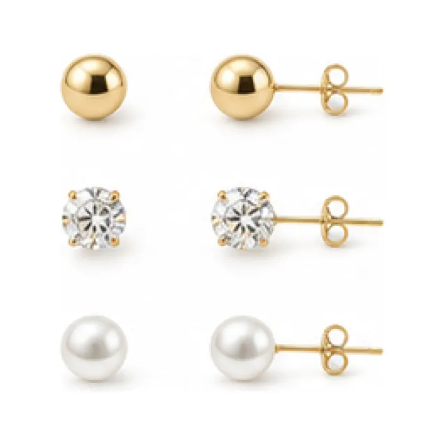 Simple Stud Earring Set white-background product packshot