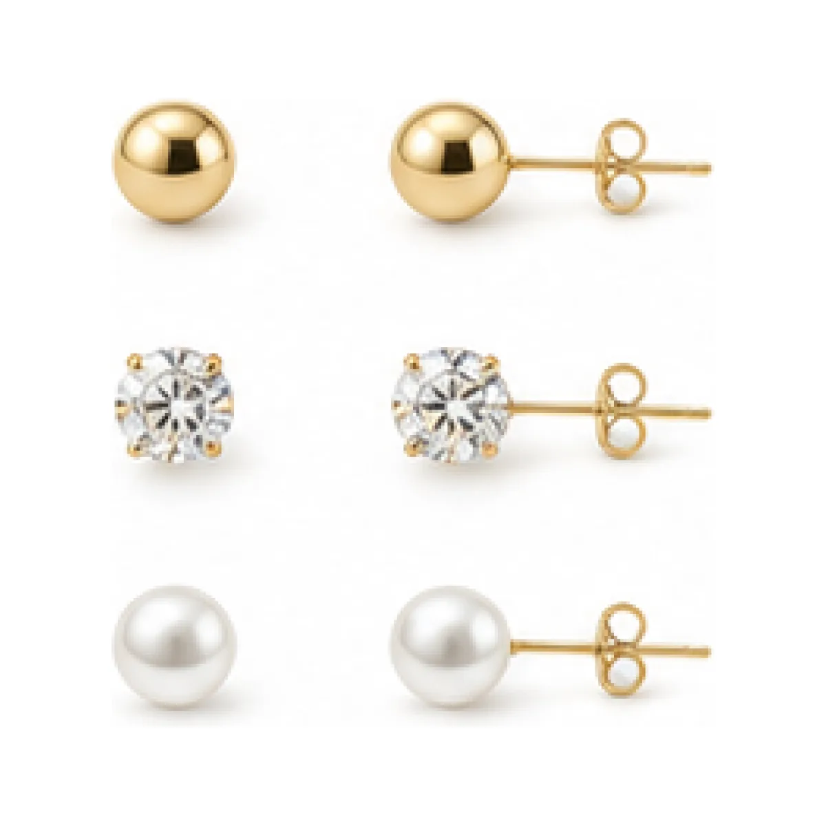 Simple Stud Earring Set white-background product packshot