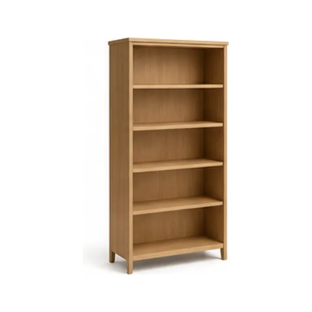 Tall Five-Shelf Bookcase - Natural Finish white-background product packshot