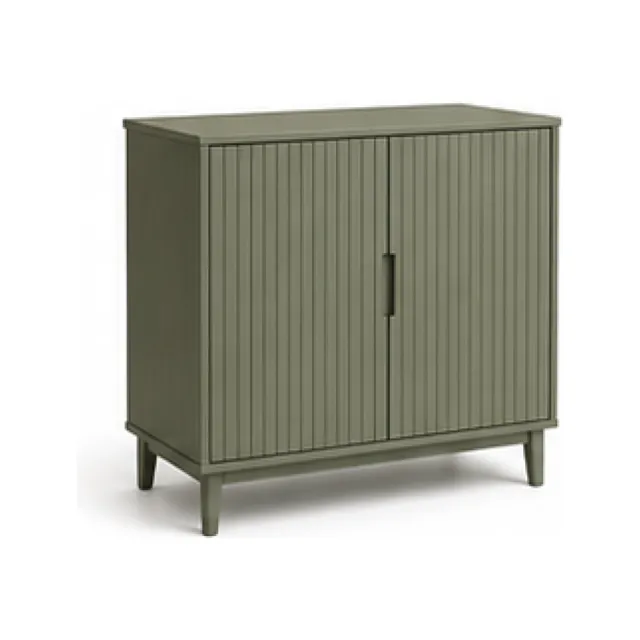Two-Door Storage Cabinet - Natural Finish white-background product packshot