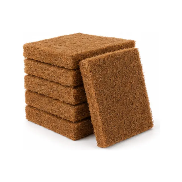 Natural Coir Scrub Pad Set white-background product packshot