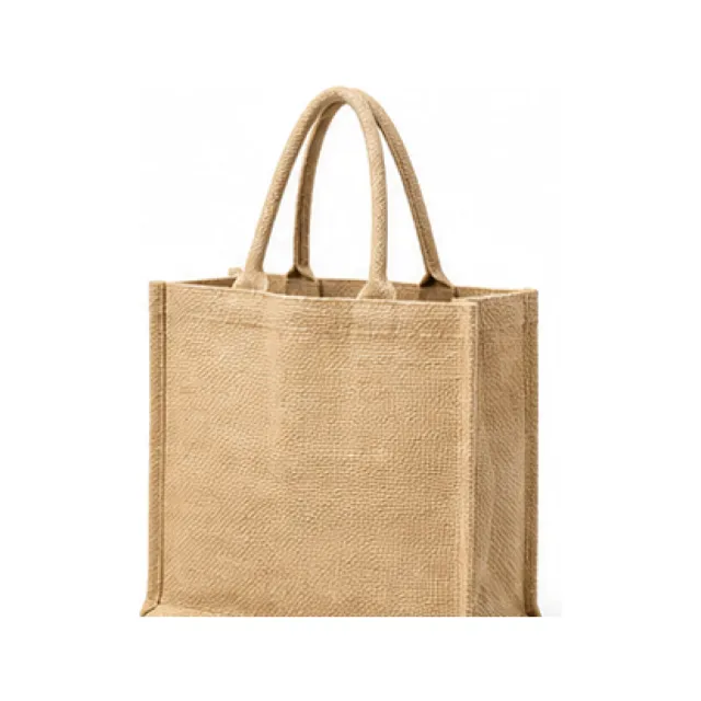 Natural Jute Shopping Bag white-background product packshot