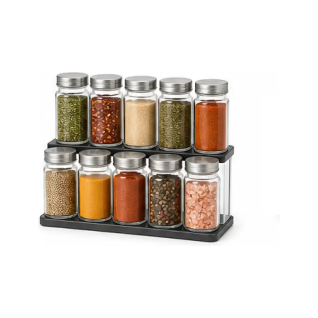 Stackable Spice Jar Set white-background product packshot