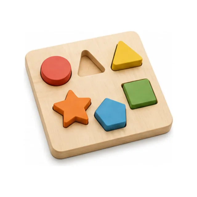 Wooden Shape Sorting Board white-background product packshot