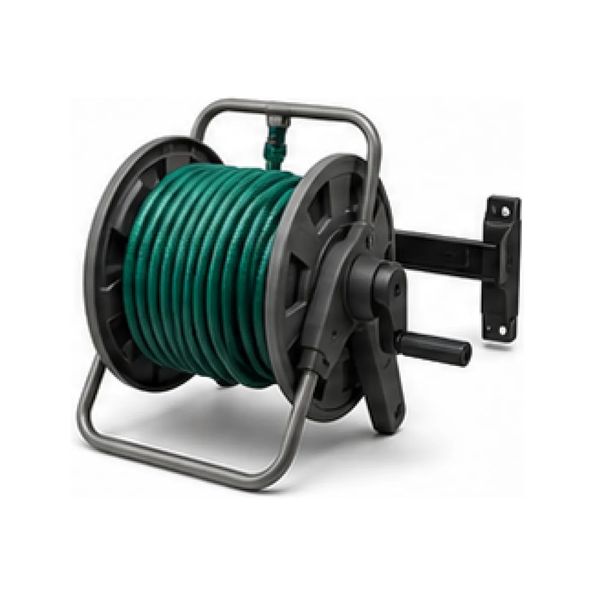 Wall-Mount Garden Hose Reel - Workshop Finish white-background product packshot