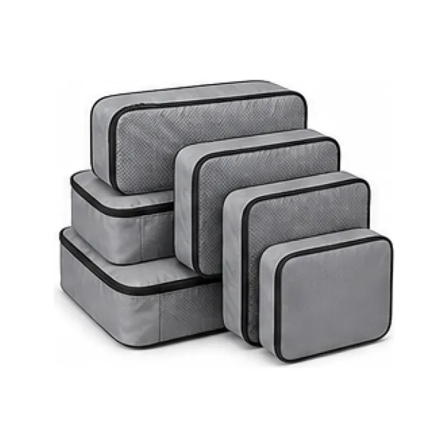 Seven-Piece Packing Cube Set - Midnight Finish white-background product packshot