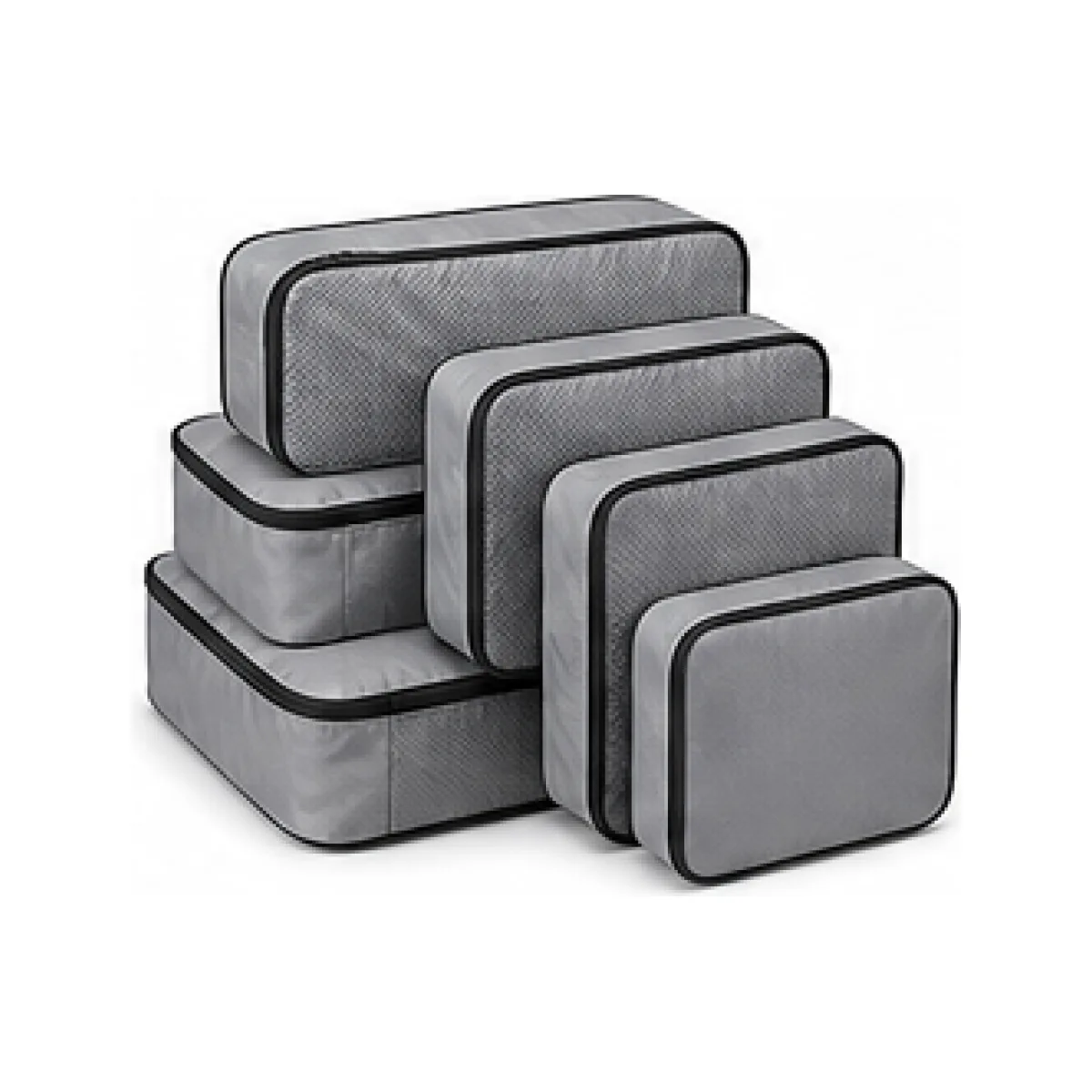 Seven-Piece Packing Cube Set - Midnight Finish white-background product packshot