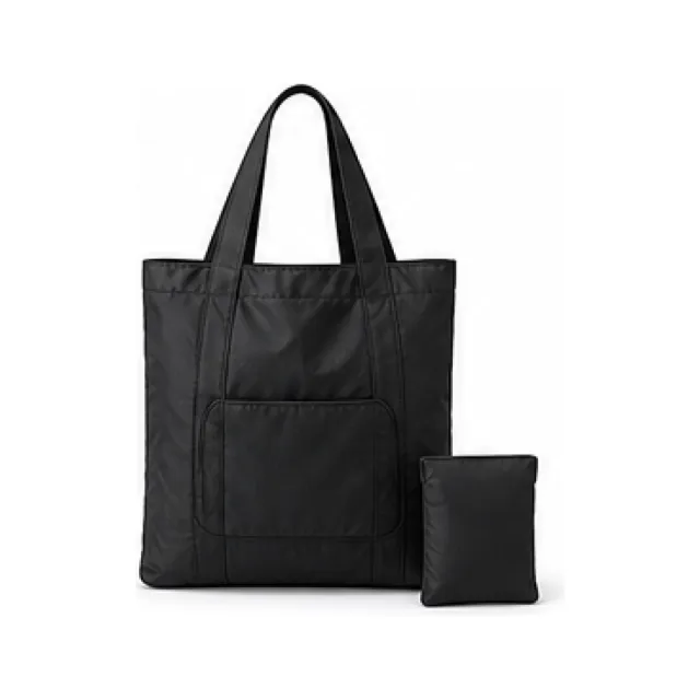 Foldable Packable Travel Tote - Midnight Finish white-background product packshot