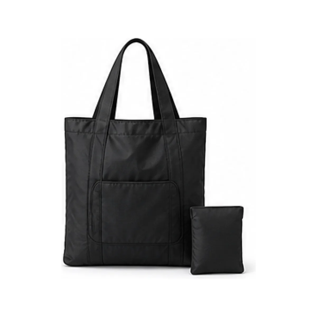 Foldable Packable Travel Tote - Midnight Finish white-background product packshot