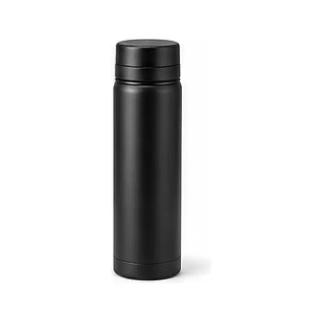 Insulated Stainless Travel Flask - Midnight Finish white-background product packshot